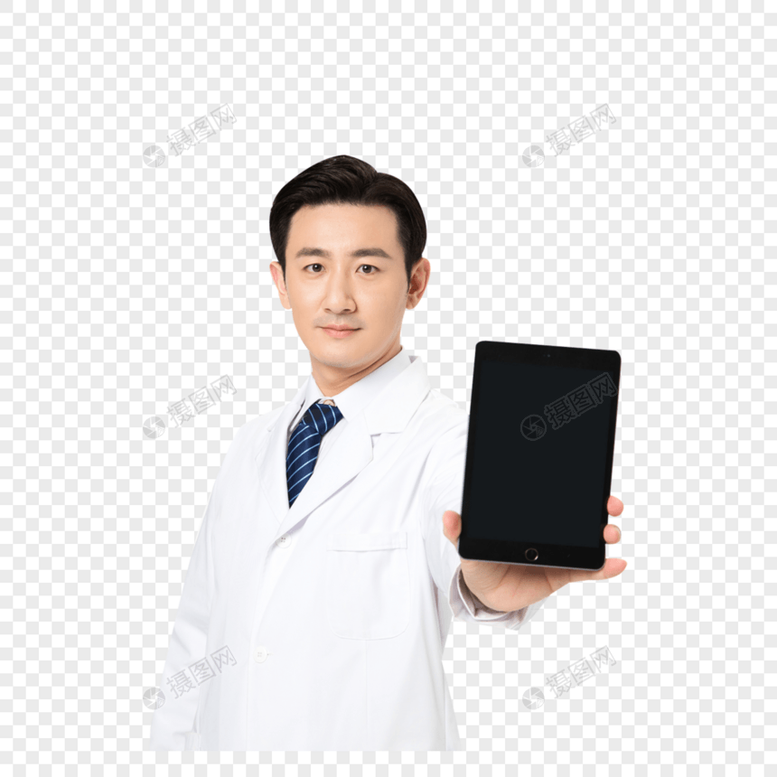医生看平板电脑图片