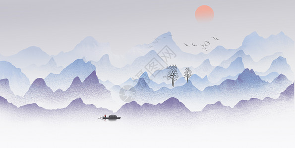 画册版面设计中国风背景设计图片