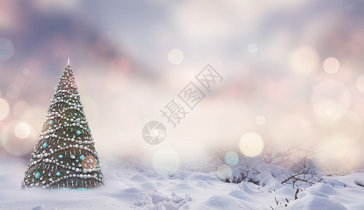 圣诞雪景素材圣诞背景设计图片