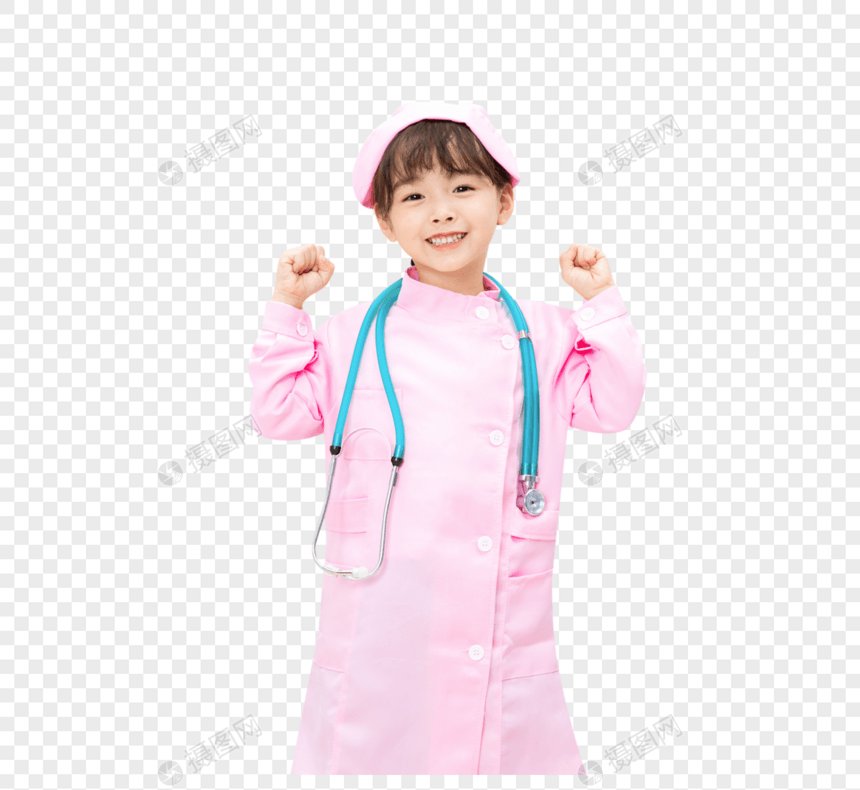 小小护士戴着听诊器图片