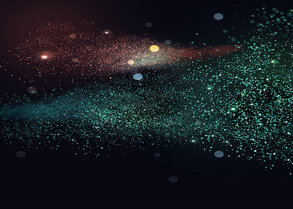 绿色星空光效色彩粒子背景设计图片