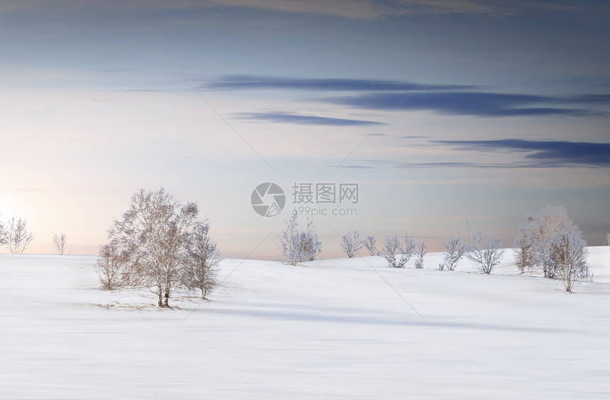 唯美冬日雪地图片