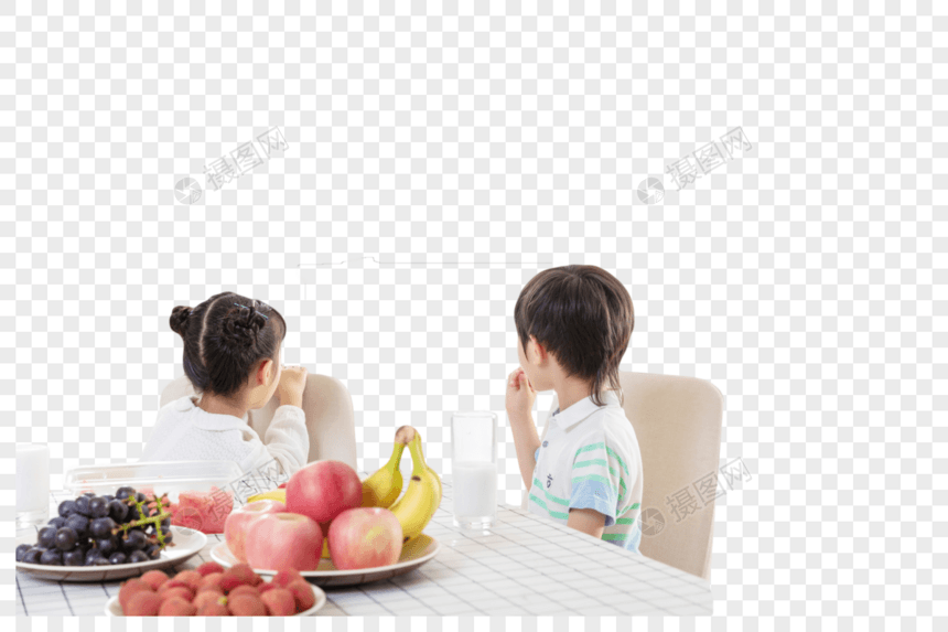 儿童吃水果图片