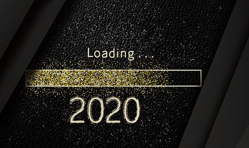 黄色闪耀标签2020倒计时设计图片