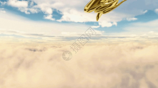 背景图层神龙穿梭天空视频素材高清图片
