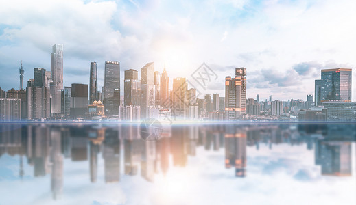 南京地标建筑天际线背景设计图片