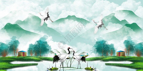 诗意素材意境中国风设计图片