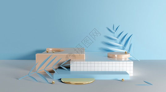 肥皂banner抽象几何立体场景设计图片