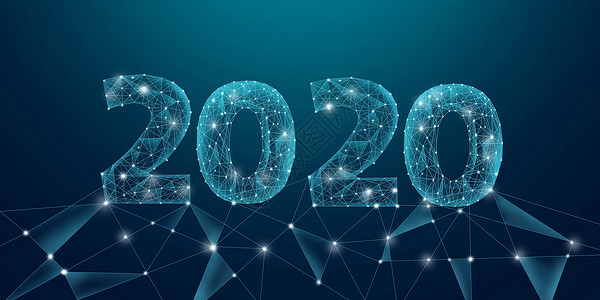 商务线条科技风2020背景图片