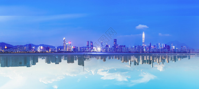 建筑深圳天际线背景设计图片