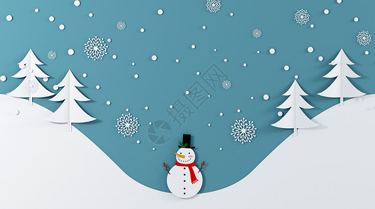 白色麋鹿圣诞雪人设计图片