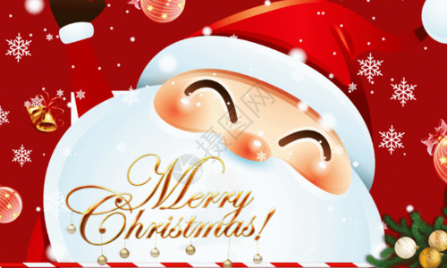 蝴蝶结铃铛圣诞节圣诞创意节日海报GIF高清图片