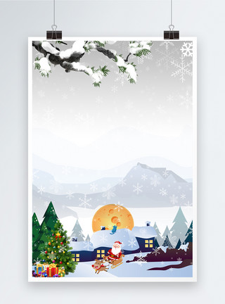 松树元素圣诞背景模板