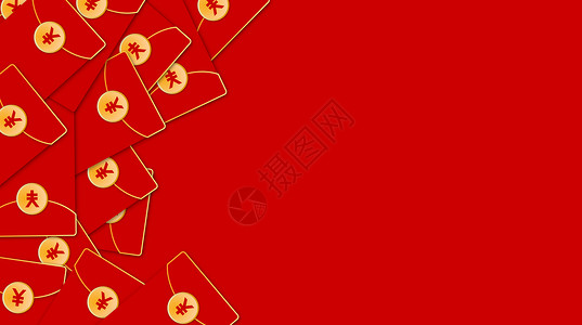 春节年俗新年红包背景设计图片