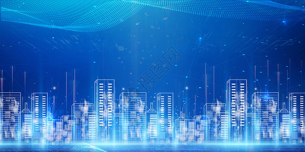 科技城市背景背景图片