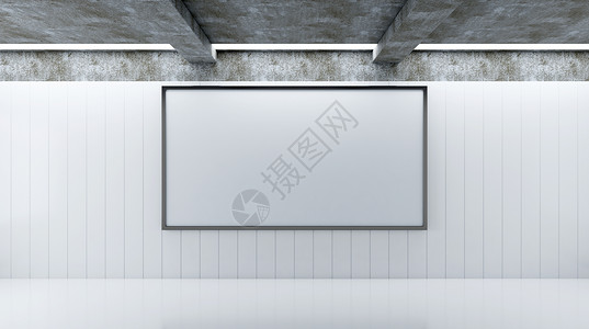 空白墙空白广告牌场景设计图片