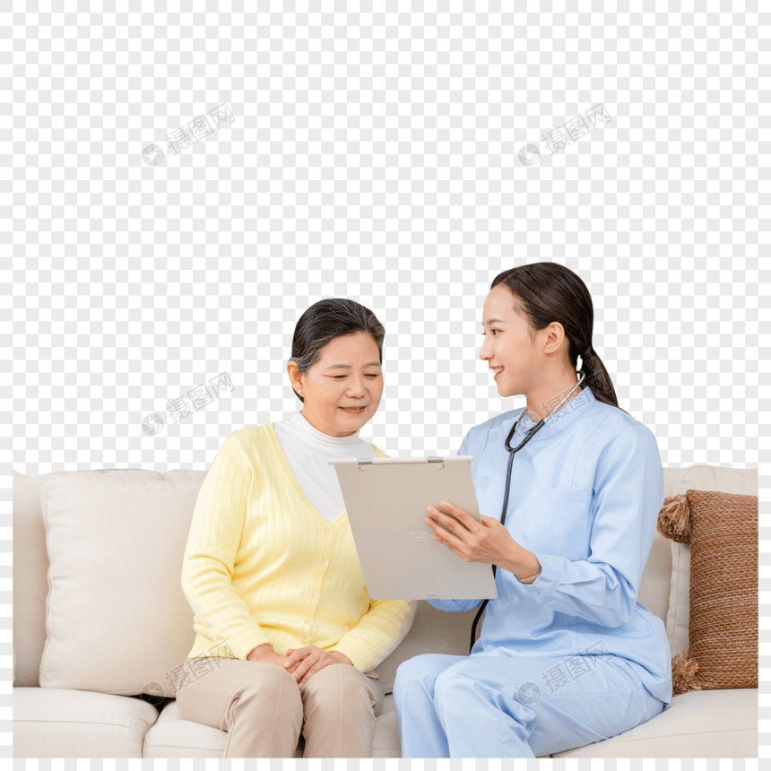 护士替老奶奶检查身体图片