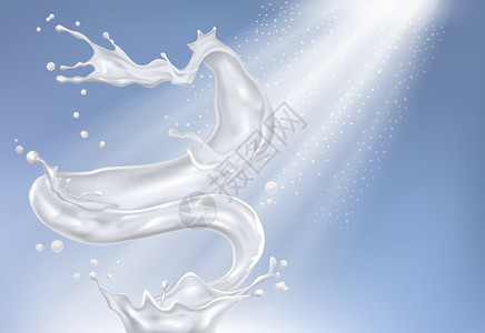 白色简约牛奶清新化妆品背景设计图片