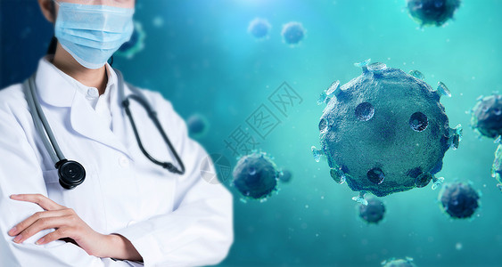 医学防护冠状病毒设计图片