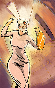 战斗中的护士背景图片