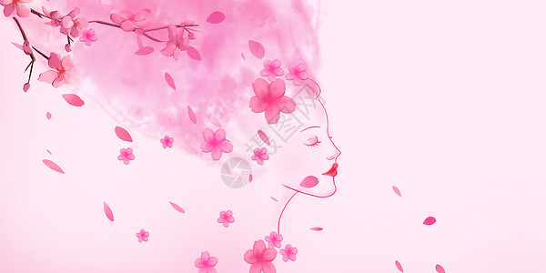 女美丽38女节节背景设计图片