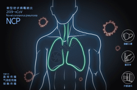 人体肺炎疫情GIF图片