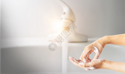 勤洗手背景图片