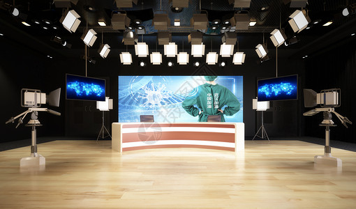 电视台演播室新闻演播中心设计图片