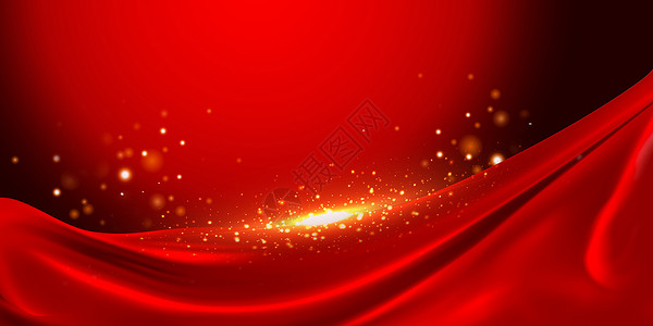 粒子丝绸大气红色背景设计图片