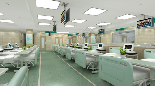 医院隔离医院病房场景设计图片