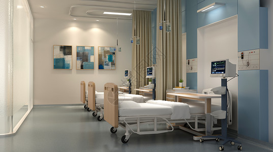 住院慰问ICU重症监护室设计图片