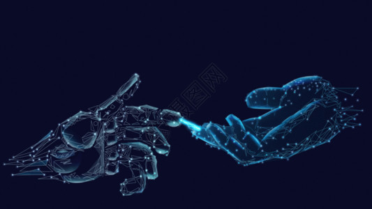 机械ppt背景AI机器手臂GIF高清图片