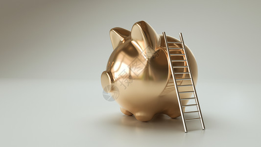 金猪储蓄罐创意金融场景设计图片