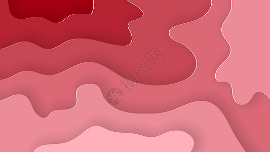 红色层次剪纸风商务背景设计图片