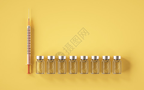 医疗针头注射器针剂模型设计图片