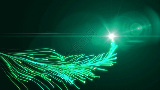 发射线背景绿色粒子线GIF高清图片