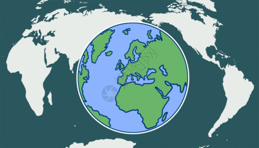 世界地图地球全球疫情蔓延GIF高清图片