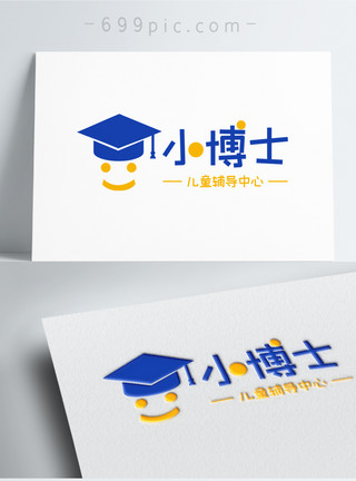 男博士小博士教育行业logo模板