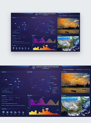 海洋石油平台海洋动力灾害大数据web分析界面模板