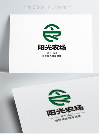 农业LOGO设计农业农场绿色logo模板