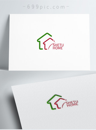 简洁居家居家生活服务logo设计模板