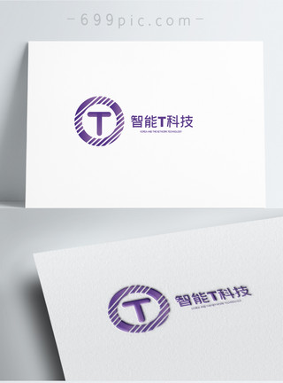 T型台圆形T英文logo设计模板