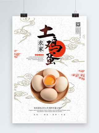 鸡蛋生产土鸡蛋优选产品促销海报模板