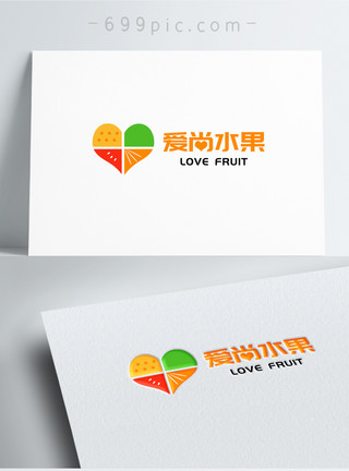 水果标志图片爱尚水果logo模板