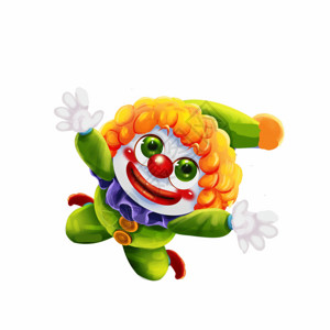 四月一日吃货节抛球的小丑GIF高清图片