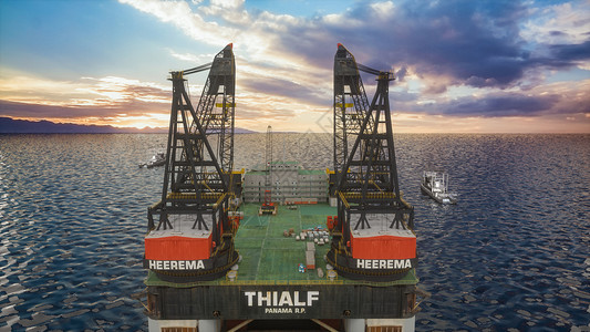 海上石油开采创意石油资源场景设计图片