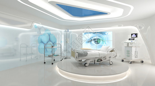 医院仪器ICU病房场景设计图片
