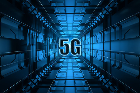 电梯玻璃5G科技通道设计图片