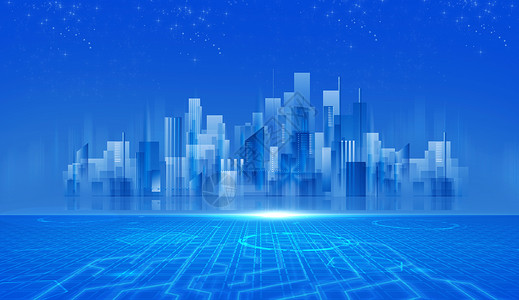 都市建筑夜景未来都市科技设计图片
