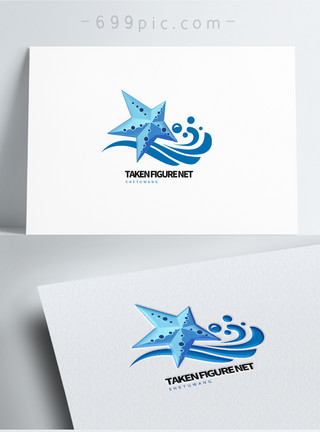 海星logo海星形状图形logo设计模板